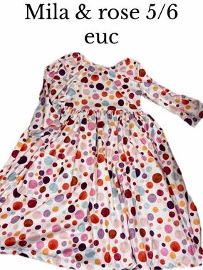 Mila and rose 5/6 girls polka dot dress